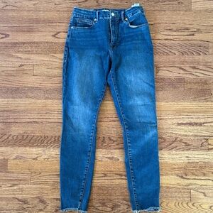 Good American Blue Straight Leg Jeans